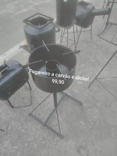 Fogareiro a Carvão e Álcool