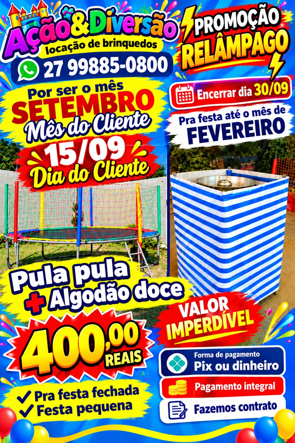 Aluguel de Pula Pula e Algodão Doce