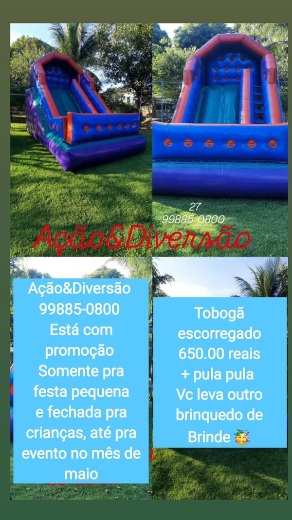 Aluguel de Tobogã Escorregador + Pula Pula