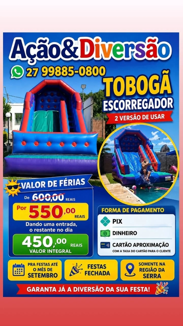 Aluguel de Tobogã Escorregador