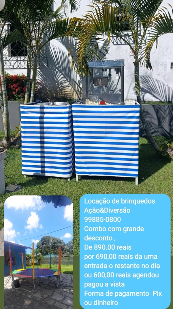 Aluguel Pipoca + Algodão Doce + Pula Pula