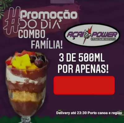 3 Açaí de 500ml