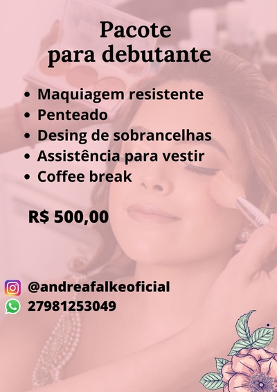 Maquiagem pacote básico para Debutante