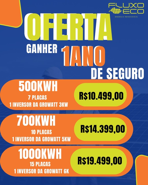 Instalação de Sistema Fotovoltaico 700KWH
